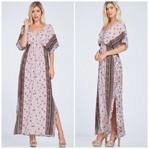 ❗️CLOSING SALE❗️ Border Print Maxi Dress